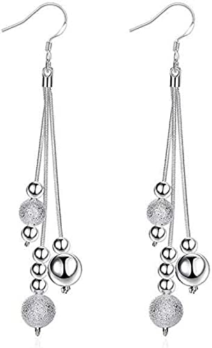 Womens Silver Plated Tassel Ball Drop Dangling Hook Earrings, Fashion Earrings For Women Trendy, Modern Earrings Silver, Bead Drop Earrings, Ball Earrings, Ladies Earrings (B09J14T46N) Amazon Price History, Amazon Price Tracker