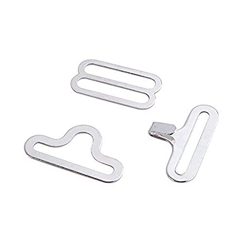 50 Set 3/4" Bow Tie Hardware Sets Adjustable Ss Necktie Hook Bow Tie Or Cravat Clips Fastenings Fasteners To Make Adjustable Ss On Bow Ties/Neckties (White) #TOP6