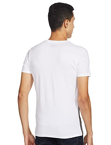 Image of Pepe Jeans Men's Letter Print Regular T-Shirt (PM507364 Eton Blue S)