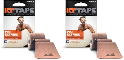 Image of KT Tape, Pro Extreme Synthetic Kinesiology Athletic Tape, 20 Count, 10 inch Precut Strips