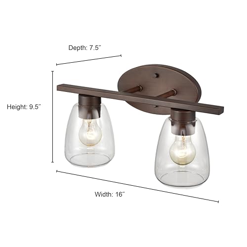 ML Lighting 2-Light Vanity Rubbed Bronze by ML Lighting - Used condition - Image 5