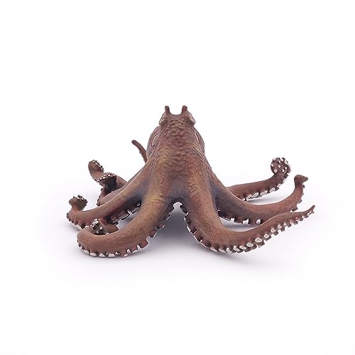 Papo - Krake Figur - Spielzeug für Kinder ab 3 Jahren - Handbemalter Oktopus aus Kunststoff - Realistische Meereswelt-Figur mit Tentakeln und Saugnäpfen - 56013, T.Única