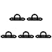 OUKENS Ceiling Hooks, 5 PCS Black Stainless Steel Eye Plate Ceiling Hook Pad Eye Plate Reinforced Load Bearing Marine Hanging Hardware Door Fixing Buckle Oval(9mm)