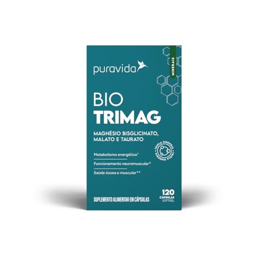 Puravida Magnésio Bisglicinato Malato e Taurato 120 Cápsulas