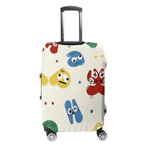 Tear-Resistant Luggage Protector Cover Breathable Anti-Dust Suitcase Guard Eco-Friendly Shockproof Design for Long-Haul Travel & Business Trips Enhanced Luggage Protection Cheerful Words4