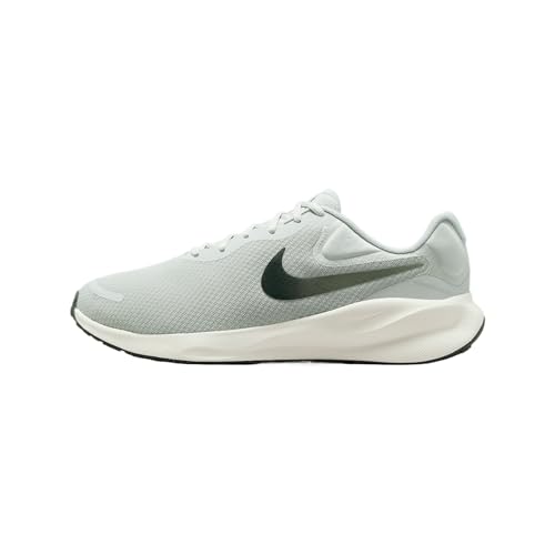 Nike Revolution 7 Men's Road Running Shoes (Extra Wide) (FB8501-003, Light Silver/Light Army/Pale Ivory/Sequoia)