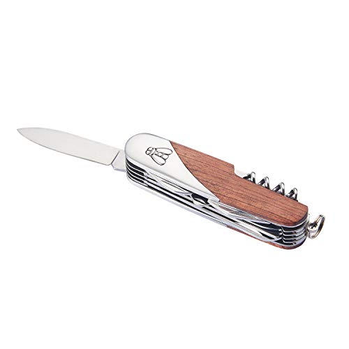 Couteau multifonctions Laguiole 11 outils intégrés et manche en bois de rose