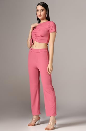 Image of TOPLOT co ord Set for Women Solid Top and Bottom