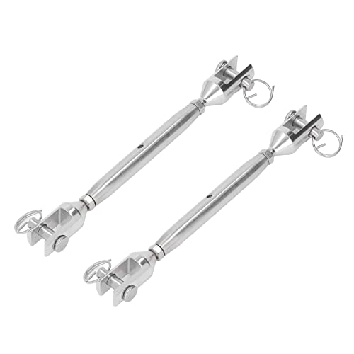 Rigging Jaw Turnbuckle 2pcs M8 Thread Stainless Steel Turnbuckle Wire Rope Tensioner Marine Screw Rigging Hardware miniatura 6