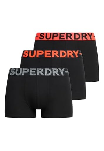 Superdry Calzoncillos bóxer para hombre, pack de tres, negro / naranja, M | Ya disponible en tu tienda friki favorita! En mundofriki.es! Superdry Calzoncillos bóxer para hombre, pack de tres, negro / naranja, M | Ya disponible en tu tienda friki favorita! En mundofriki.es!