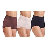 Skinnygirl Women’s Seamless Shaping Boyshort 3 Pack ('French Roast /Creamy Beige/Black', Large)