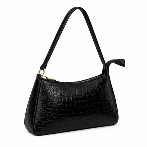 Image of Modern Chic Mart Crocodile Pattern Shoulder Handbag for Women, Lightweight, Trendy, Office and Casual Purse