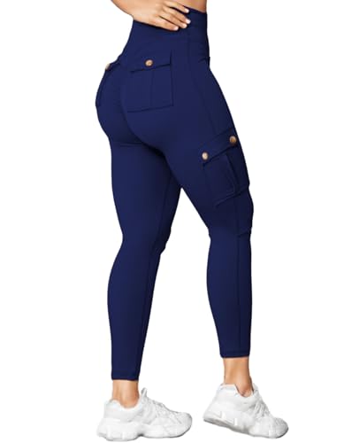 Leggins cargo push up con bolsillos de cintura alta para fitness y danza