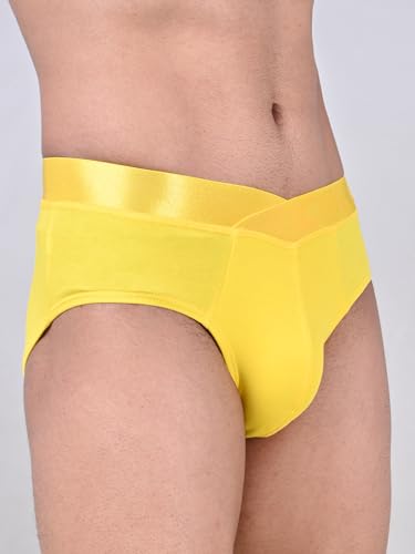 Image of Rupa Colors Modern Solid Brief for Men, Cotton Blend, Regular Fit, Outer Elastic, Pack of 1