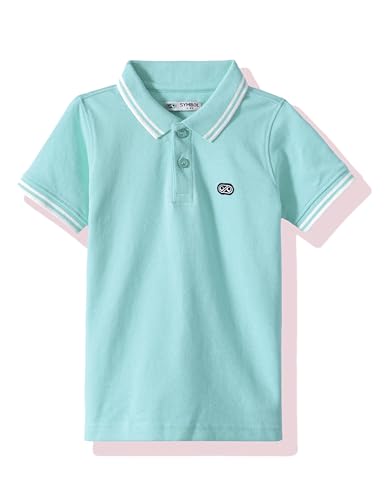 Image of Amazon Brand - Symbol Boys Cotton Rich Solid Polo Tshirt | Collar Tshirts | Half Sleeves | Plain-Regular Fit