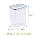 LocknLock Easy Essentials Airtight Rectangular Tall Food Storage Container 7.61 Cup, 4 Piece, Clear