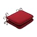 Pillow Perfect Indoor/Outdoor Red Solid Seat Cushion Rounded, 2-Pack