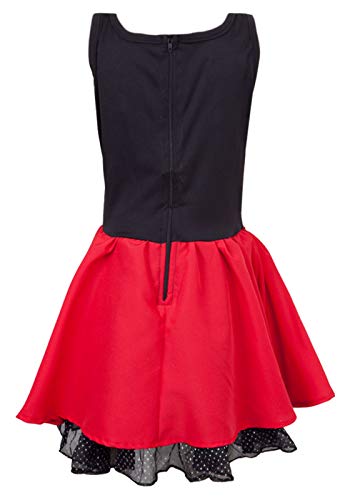 Sulamericana Fantasias Chapeuzinho Luxo Infantil , G 10/12 Anos, Vermelho/Preto/Branco