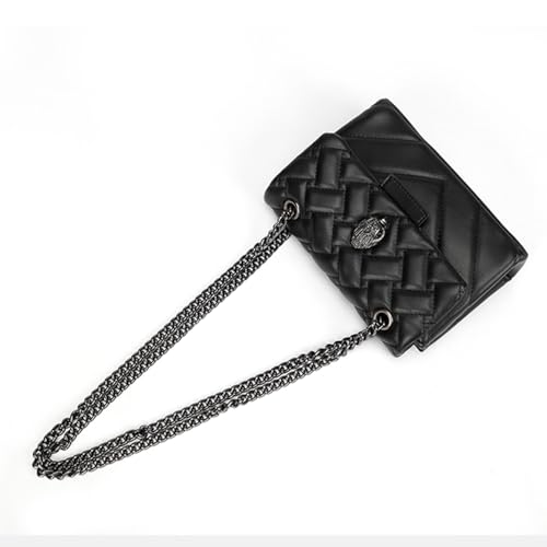 Image of Rejolly Rainbow Stripe Crossbody Shoulder Bag for Women Color Blocking PU Leather Colourful Purse with Chain Strap | PU Leather, with Chain Strap