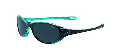 Cébé Gecko Lunettes de soleil Enfant Shiny Black Cristal Blue 1500 Grey BL