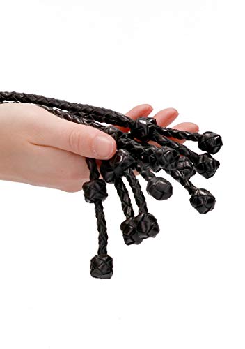 Shots Ouch! Pain - Short Leather Braided Flogger - Black - Afbeelding 5