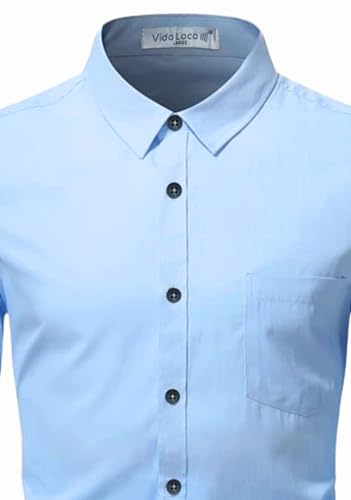 Image of Vida Loca Full Sleeve Spread Collar Cotton Blend Casual, Festival Stylish Slim fit Shirt for Men and Boys.