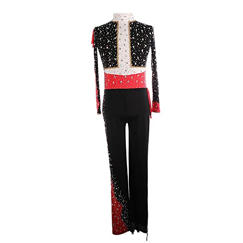 Roupa de competição de patinação artística para meninos e homens com diamante glitter deluxe cores c