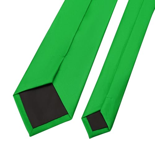 Image of KOOELLE Men's Ties Solid Pure Color Plain Neckties Formal Black Ties For Men