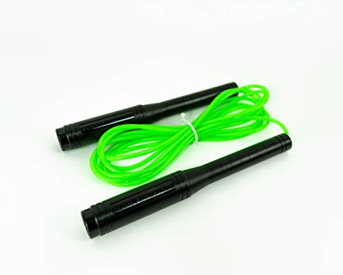 RUSH ATHLETICS ICON Freestyle Cuerda – Mejor para lanzamientos, trucos, entrenamiento cardiovascular, cuentas y PVC ajustable cuerda de saltar de 3 m (se vende (verde)