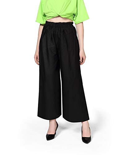 Image of Pranjal Women's Premium Regular Fit Rayon Palazzo - Free Size, Fits Up to 2XL, Stylish & Comfortable (Plazo P)