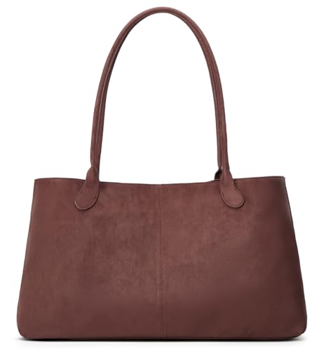 Bolso Mujer Hobo Tote Grande Capacidad Retro Beige miniatura 4