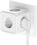 Steckdosenwürfel ohne Kabel, 5 Fach Mehrfachsteckdose mit 5 AC Steckdosen...