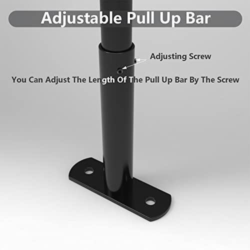 Ahdfy Adjustable Chin Up Bar Doorway Wall Mounted Pull Up Bar, Heavy Duty Steel Indoor Pull Up Bar Strength Training Equipment For Home Gym Exercise Fitness, Max Load-Bearing 660Lbs,31.5/39.3Inch #TOP3