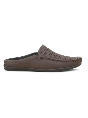 Image of SIR CORBETT Leather Back Open Mule Loafers Shoes for Men (Size 6 to 13)