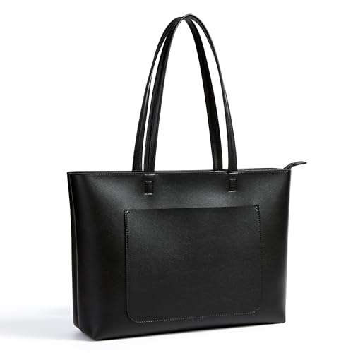 Bolso Tote de cuero para mujer con cierre y gran capacidad miniatura 1