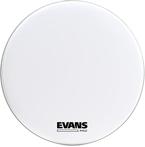 Generic BUNDLE-4F7EFD84B294E8E2B84CDCFC3159B54A Evans Mx2 White Marching Bass Drumhead cover