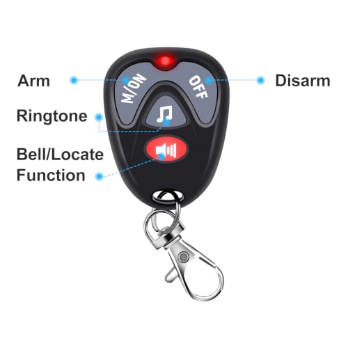 Image of USUPERINK Electric Bike Alarm with Motion Sensor Remote | for Ebike Scooter Bicycle Motorcycle, SOS Function 113dB Loud 3Volume Levels 7Sensitivity Levels, IP65 Waterproof System
