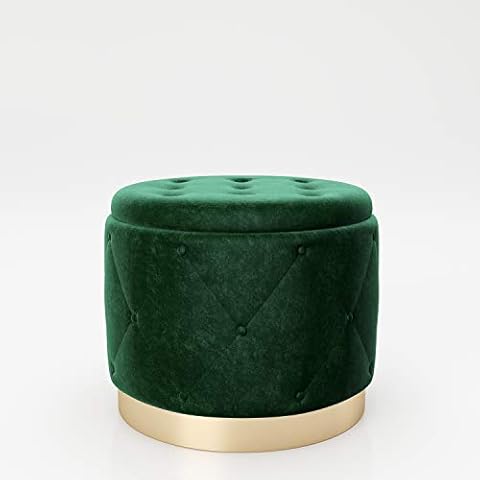 Taburete Playboy con Almacenamiento Verde Oscuro Cover