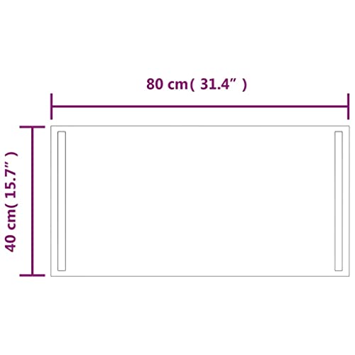 Miroir de Salle de Bain à LED 40x80 cm avec Éclairage Intégré Modèle 3154064 - 6