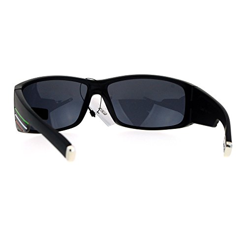 Locs Sunglasses Mens Thick Rectangular USA Mexico Rasta Colors Black UV 4003