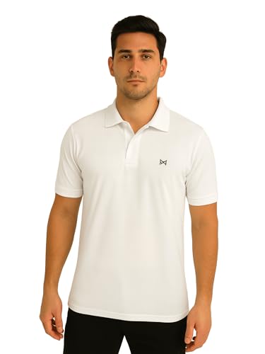 Image of Force NXT Men's Premium Microfiber Fabric Solid T-Shirt | Polo Neck Half-Sleeves T-Shirt for Men | Label Free with Anti-Static for Daily Uses