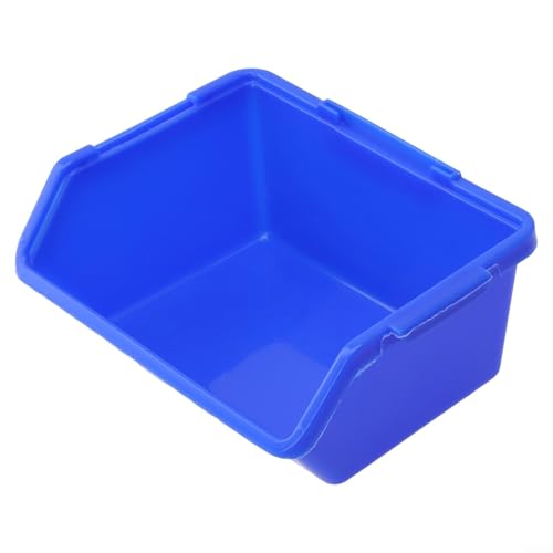 Honseadek Boîte de rangement en polyéthylène pour outils et pièces en plastique - Boîte de tri des vis - Bacs d'atelier - Taille S, M et L (S, bleu)