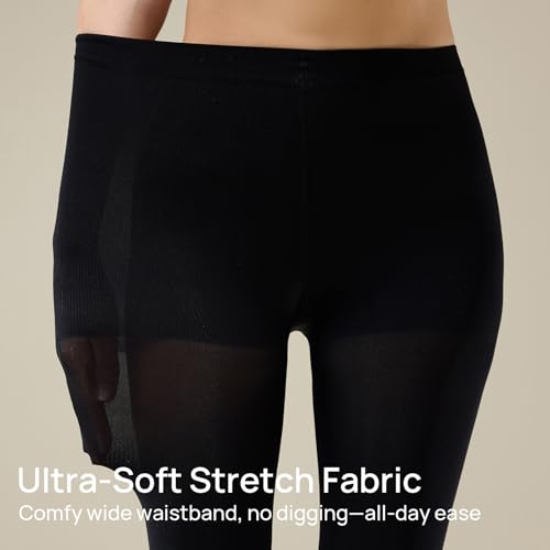 MANZI Women's 2 Pairs Opaque Control-Top Tights 70 Denier Pantyhose4