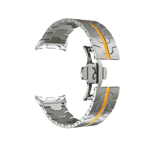 Bracelet acier haut de gamme couleur titane orange Galaxy Watch Ultra 2