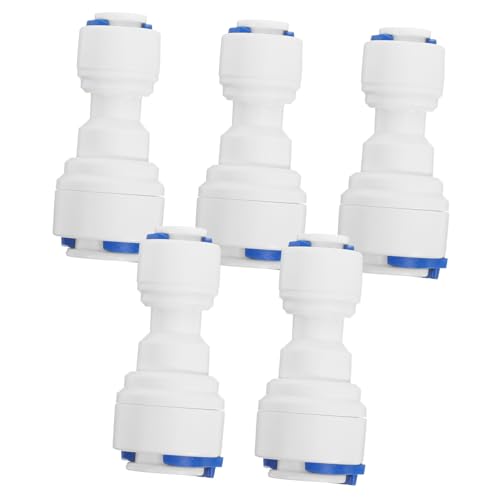 Unomor Water System Purifier Connectors 5pcs Straight Push Tube Connectors 0.64-0.95cm Quick Connect Fittings