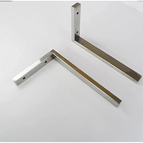 Table murale en acier inoxydable argent 23 cm | Support de rangement et table à manger - 4