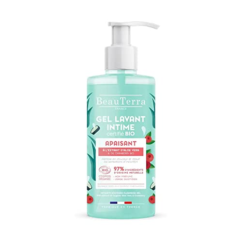 BeauTerra - Gel Lavant Intime BIO Apaisant, 500 ml - pour Toilette Intime - à l'Aloe Vera et Cranberry BIO - Recyclable - Fabriqué en France Cover