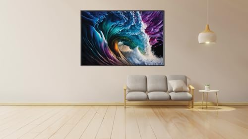 Grande toile de vague déferlante 60x90cm pour décoration murale - 2