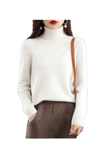 Women's Cashmere Cropped Sweater - 2025 Autumn Winter Soft Knit Top Loose-Fit Pullover