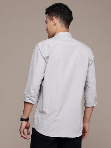 Image of Men's Cotton Linen Solid Shirt | Slim Fit Full Sleeve Casual Shirt | Lightweight | Breaethable | Stylish